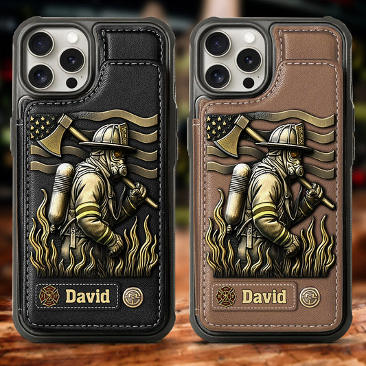 Proud Firefighter - Personalized Firefighter Wallet Phone Case