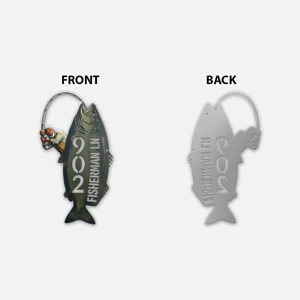 The Fisherman's Hideout - Personalized Fishing 3D Printed Cut Metal Sign