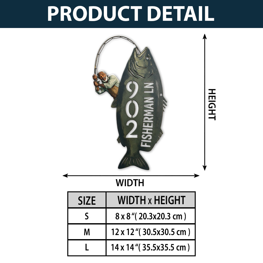 The Fisherman's Hideout - Personalized Fishing 3D Printed Cut Metal Sign