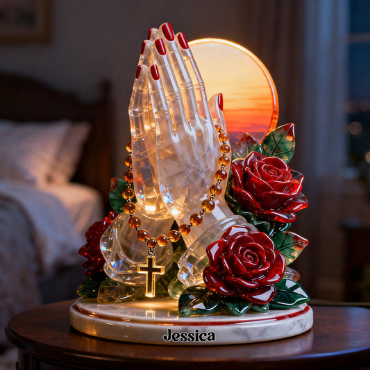 La foi plutôt que la peur - Veilleuse LED chrétienne personnalisée en acrylique