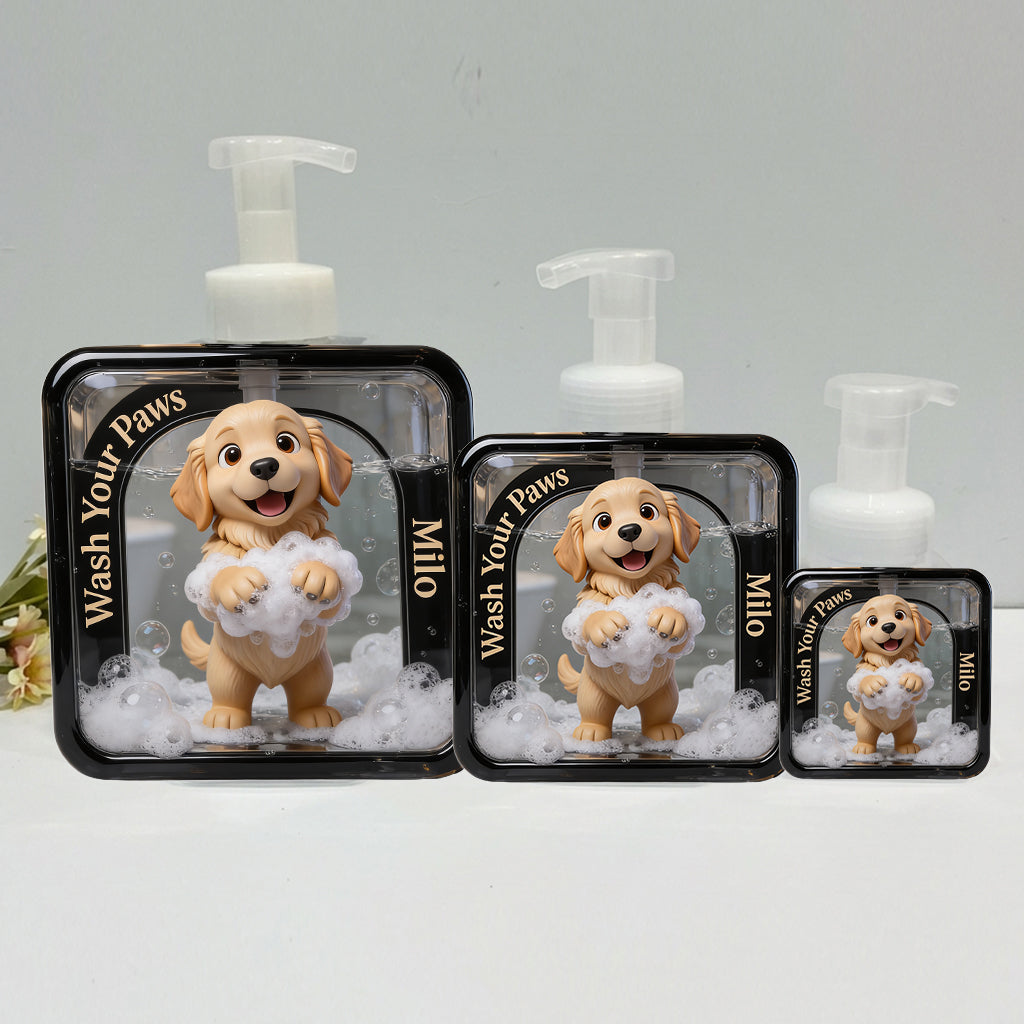 Lavez vos pattes - Distributeur de savon personnalisé pour chien