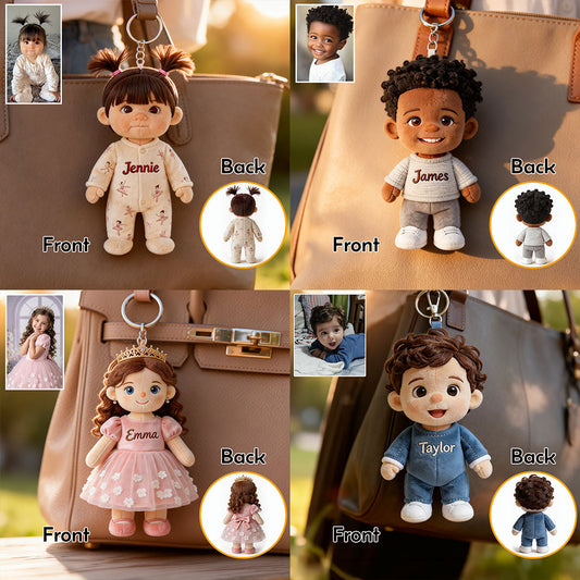 Mini Moi - Porte-clés en peluche personnalisé pour enfants