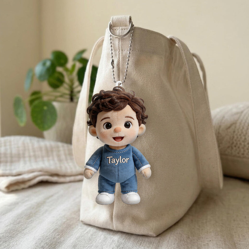 Mini Moi - Porte-clés en peluche personnalisé pour enfants