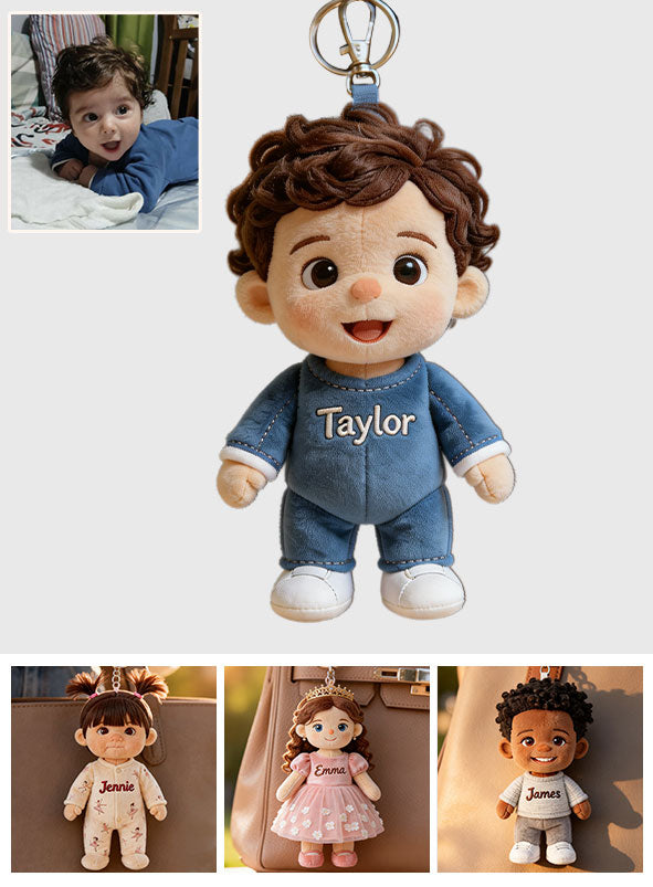 Mini Moi - Porte-clés en peluche personnalisé pour enfants