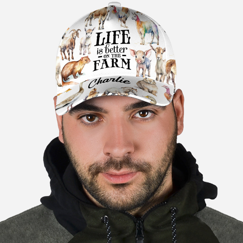 Life Is Better On The Farm - Personalized Farmer Classic Cap