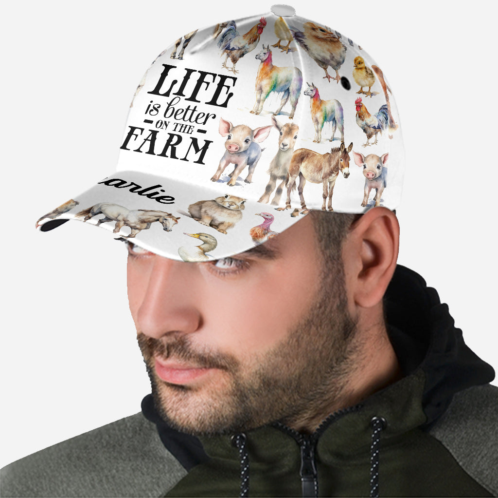 Life Is Better On The Farm - Personalized Farmer Classic Cap