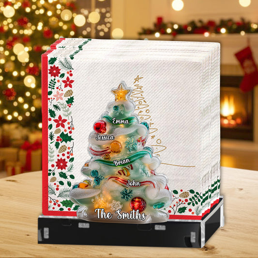 Merry Christmas - Personalized Family Paper Towel Holder