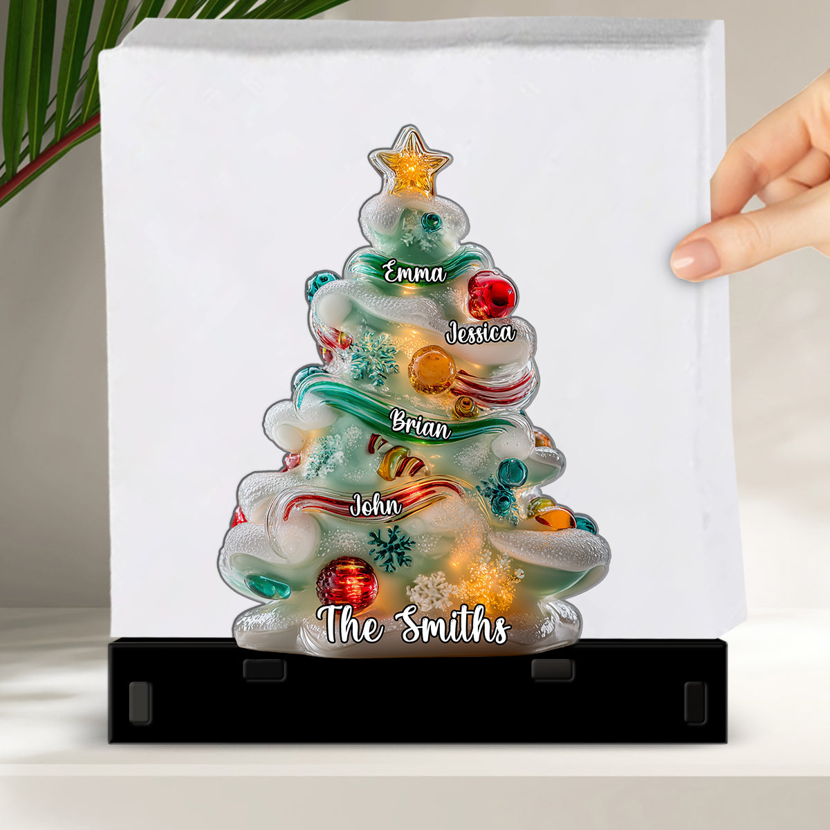 Joyeux Noël - Porte-essuie-tout familial personnalisé