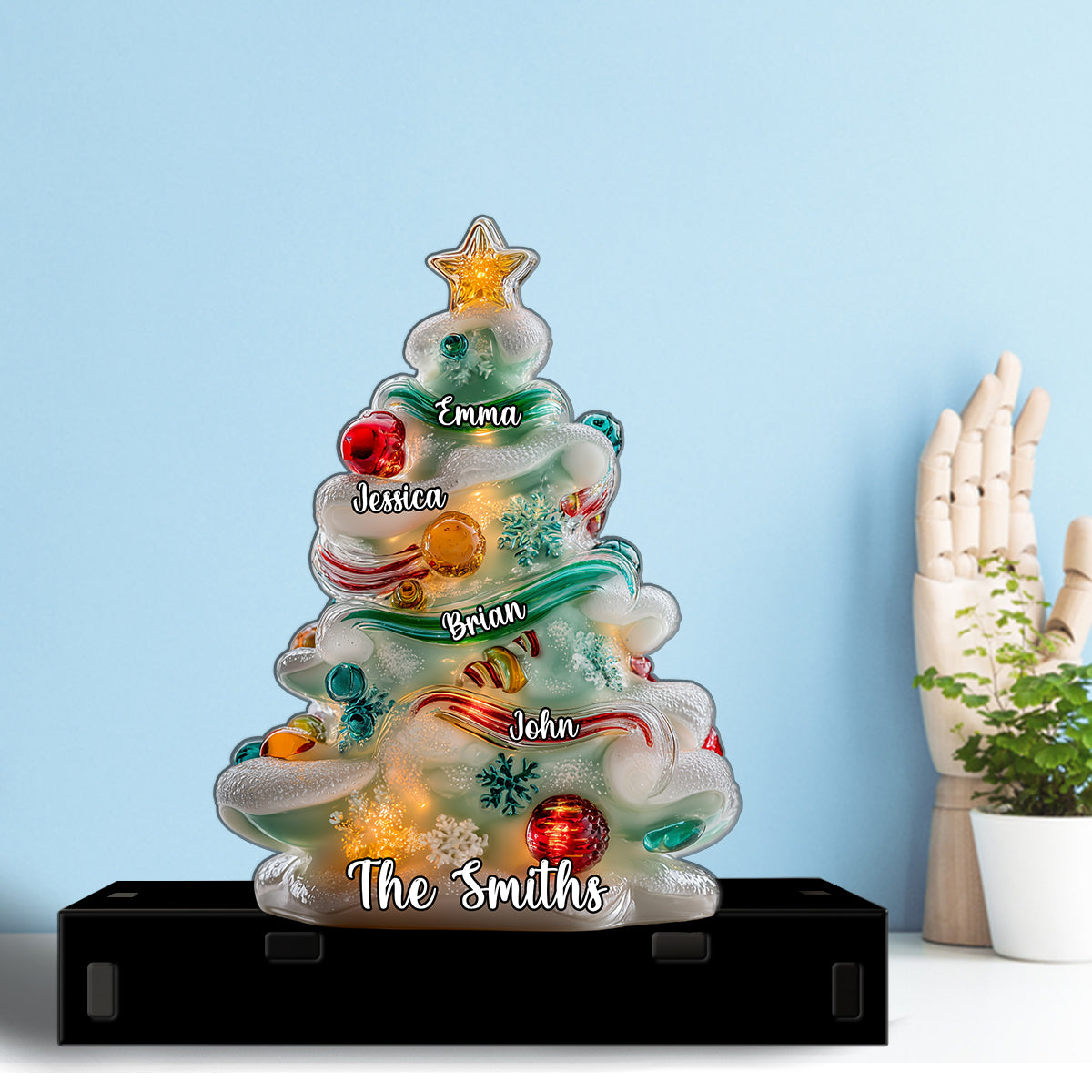 Joyeux Noël - Porte-essuie-tout familial personnalisé