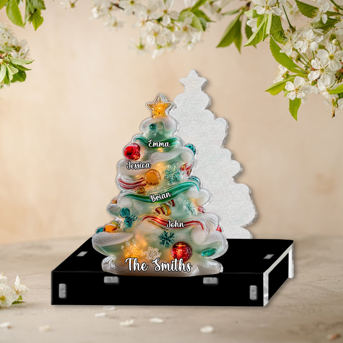 Joyeux Noël - Porte-essuie-tout familial personnalisé