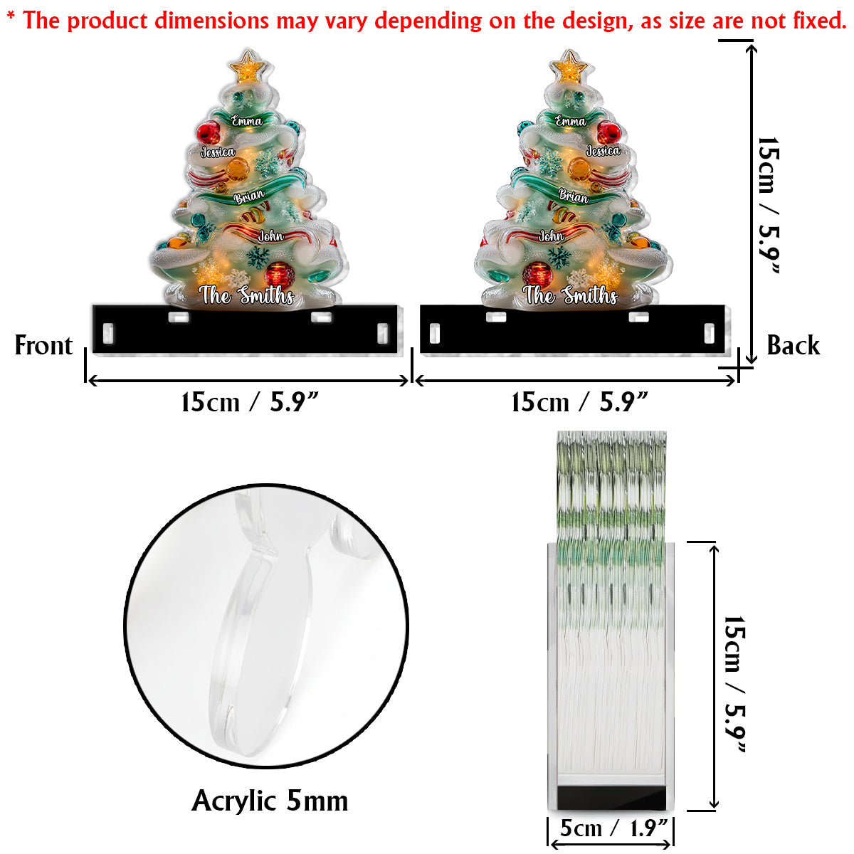 Joyeux Noël - Porte-essuie-tout familial personnalisé