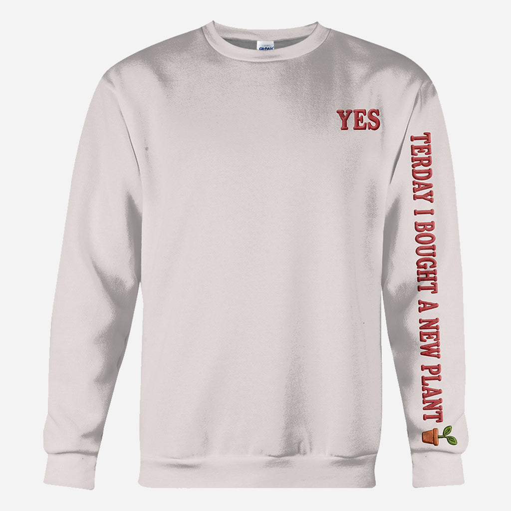 Hier, j'ai acheté une nouvelle plante - Chemise de jardinage personnalisée