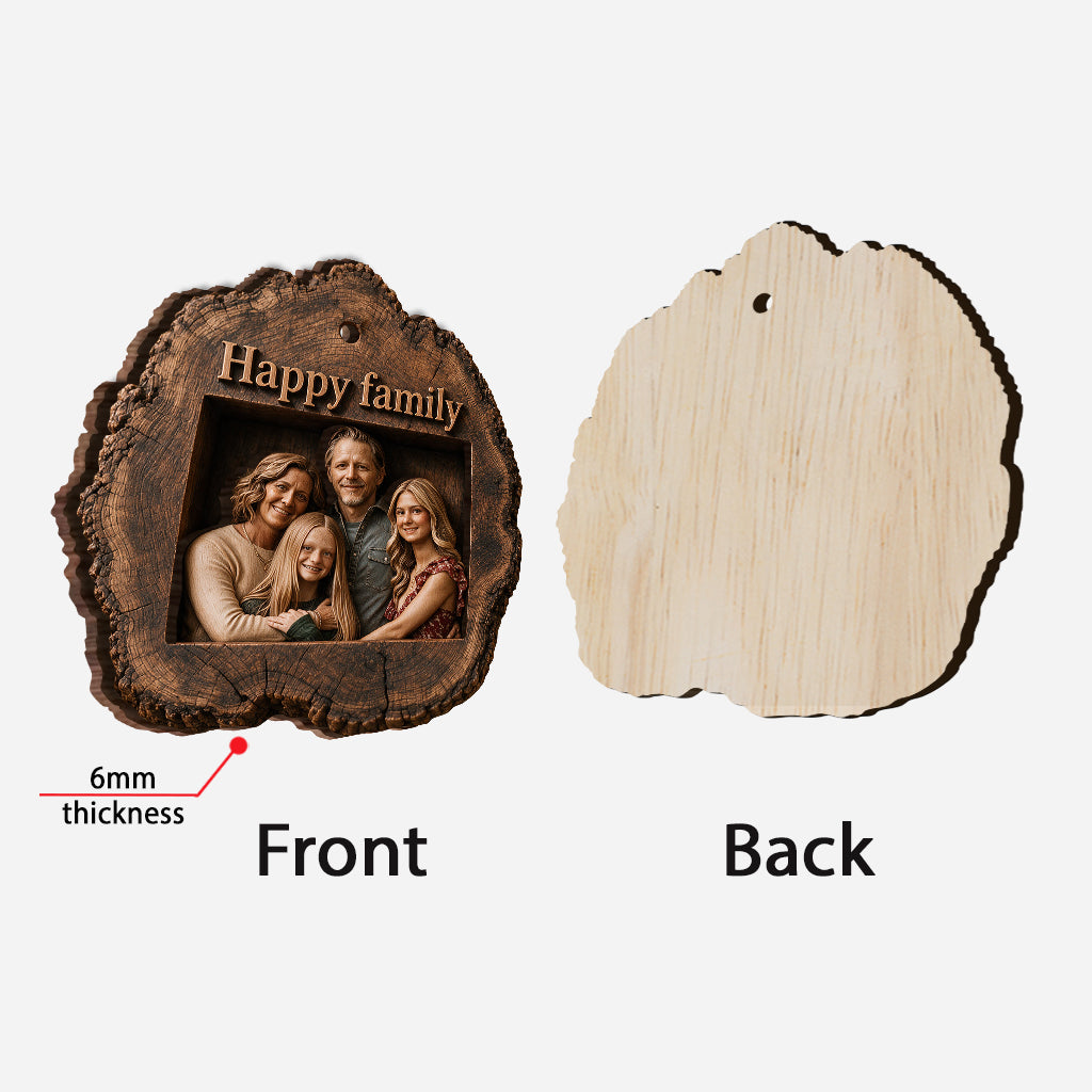 Décor de Noël - Ornement en Bois Personnalisé pour Couple à 2 Couches