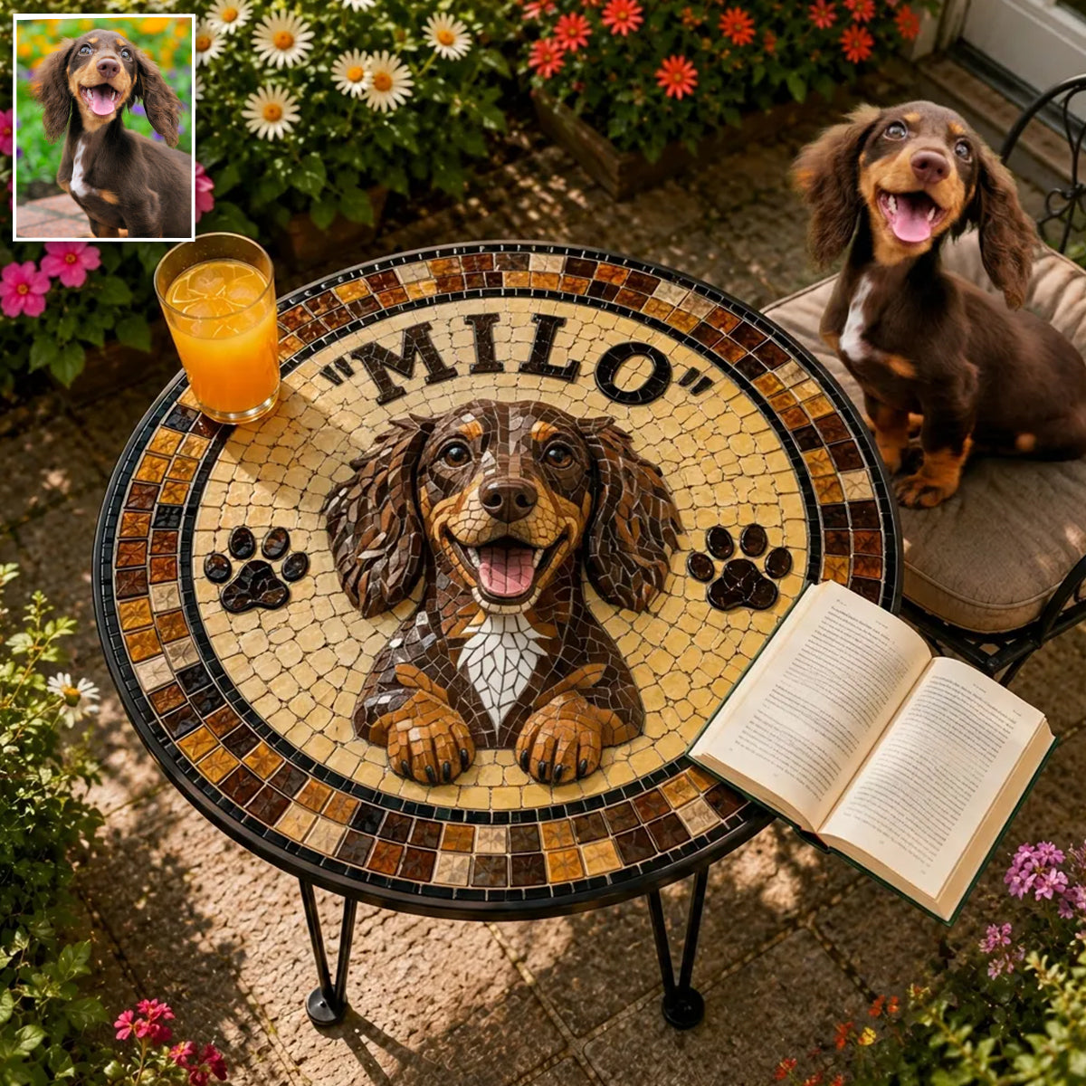 Beautiful Pets - Personalized Dog Table Custom Shape