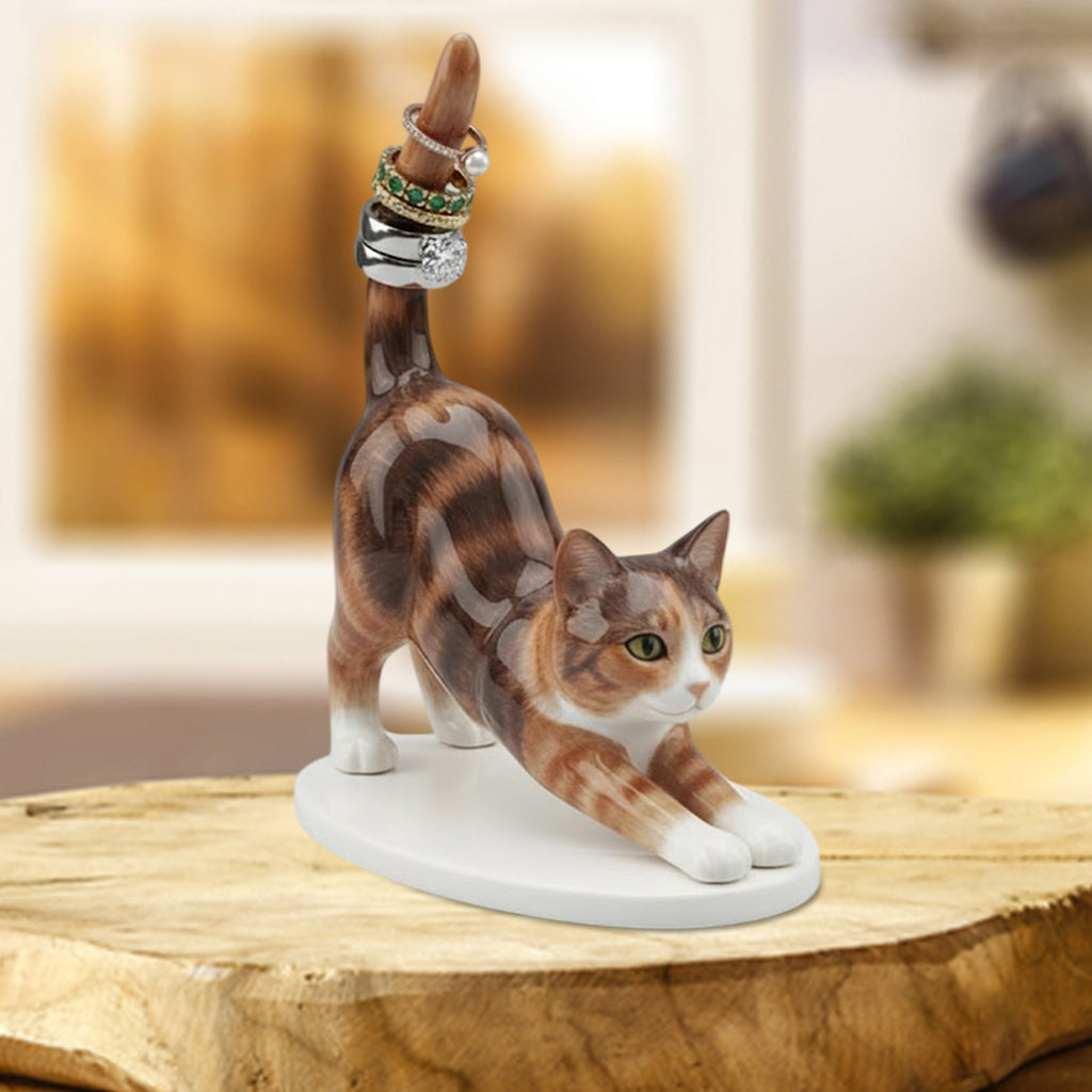 Custom Jewelry Holder For Cat Lovers, Customize From Any Photo - Personalized Cat Custom Shaped Acrylic Ring Holder