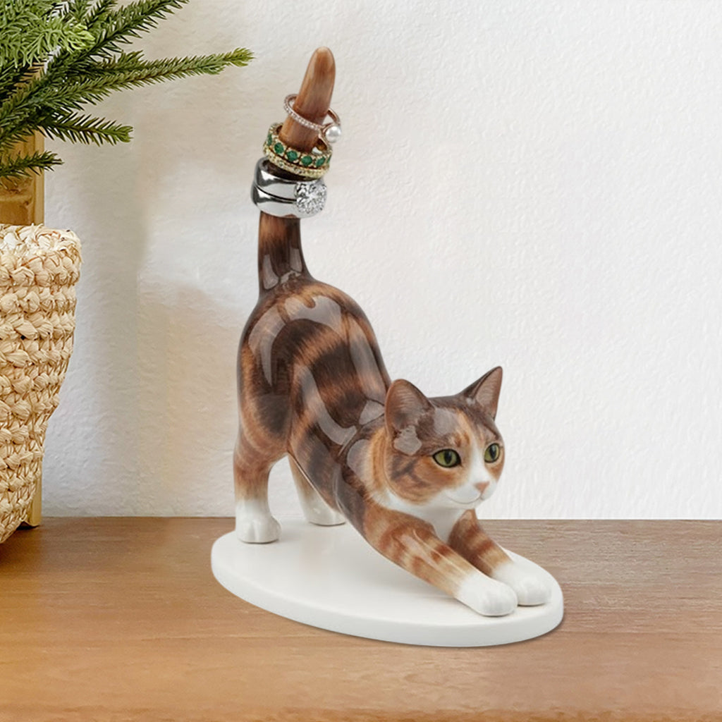 Custom Jewelry Holder For Cat Lovers, Customize From Any Photo - Personalized Cat Custom Shaped Acrylic Ring Holder