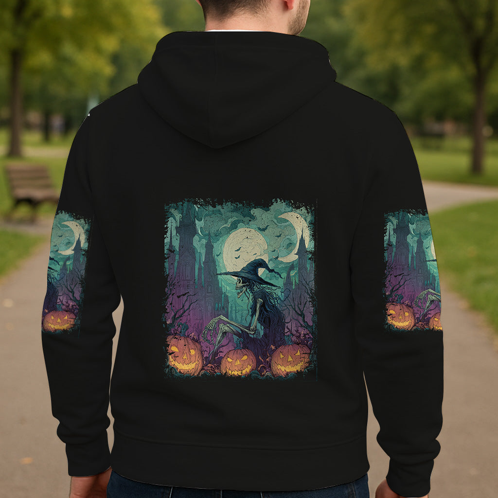 Ville d'Halloween - T-shirt personnalisé Sorcière intégrale
