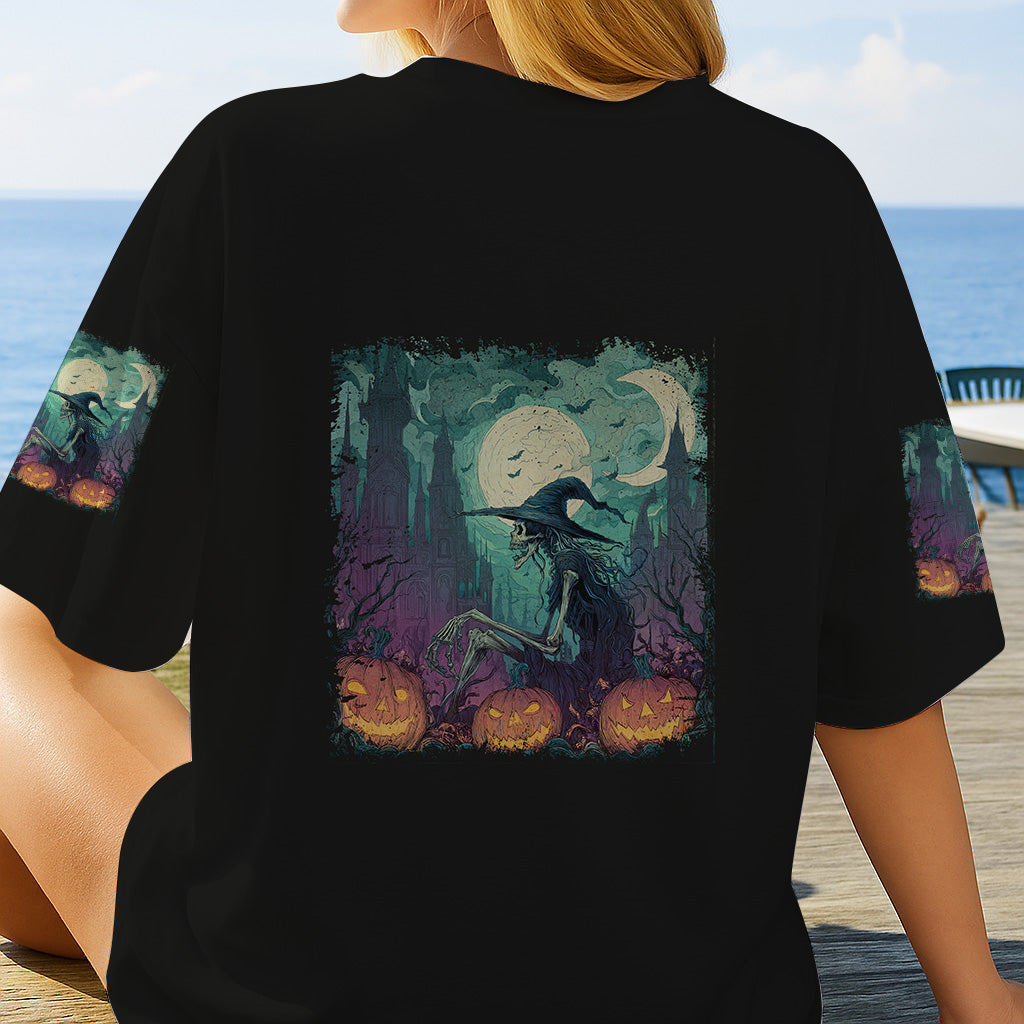 Ville d'Halloween - T-shirt personnalisé Sorcière intégrale