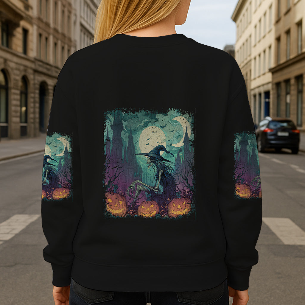 Ville d'Halloween - T-shirt personnalisé Sorcière intégrale