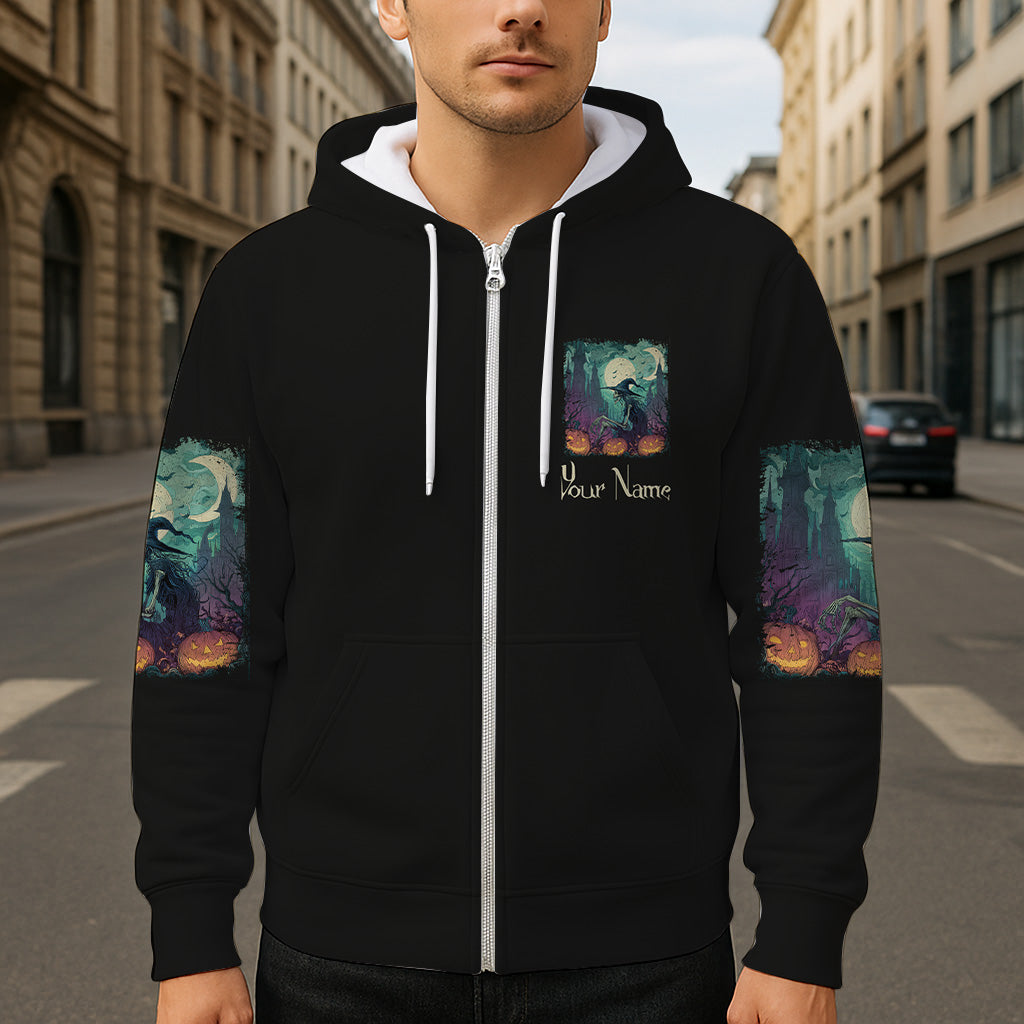 Ville d'Halloween - T-shirt personnalisé Sorcière intégrale