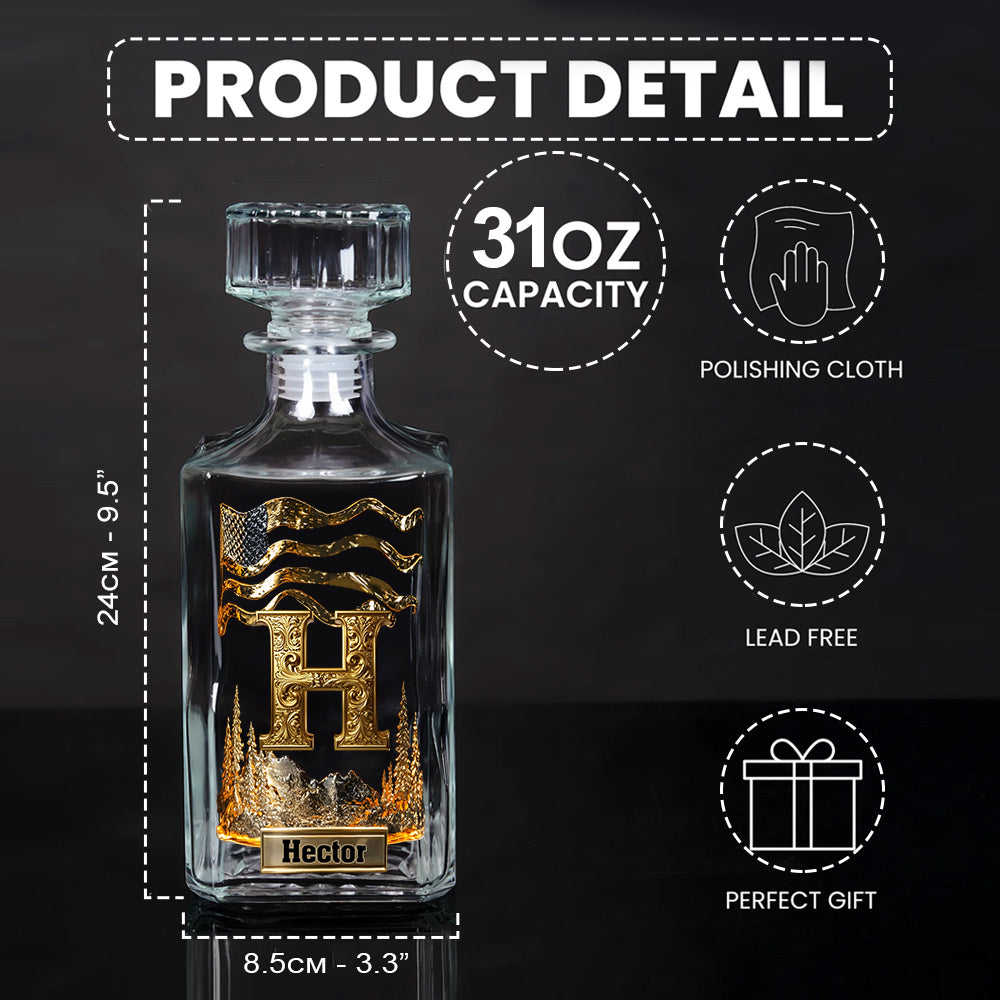 Initiale de l'alphabet pour les amateurs de whisky, bourbon... - Verre à whisky personnalisé