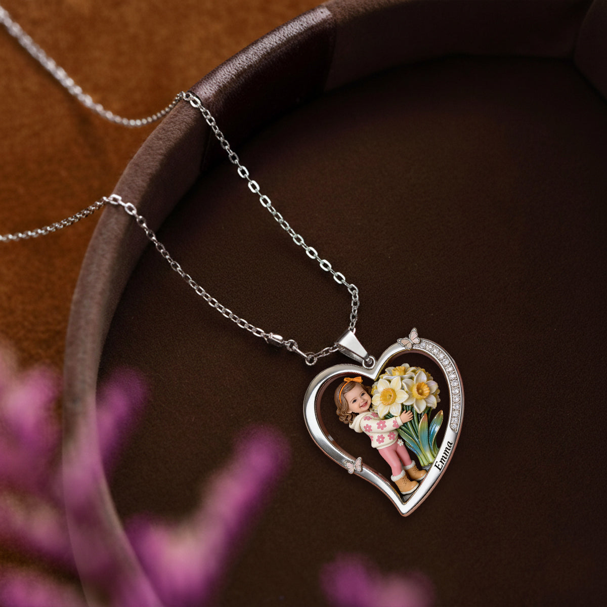 Custom Any Photo - Personalized Kid Shaped Metal Pendant Necklace