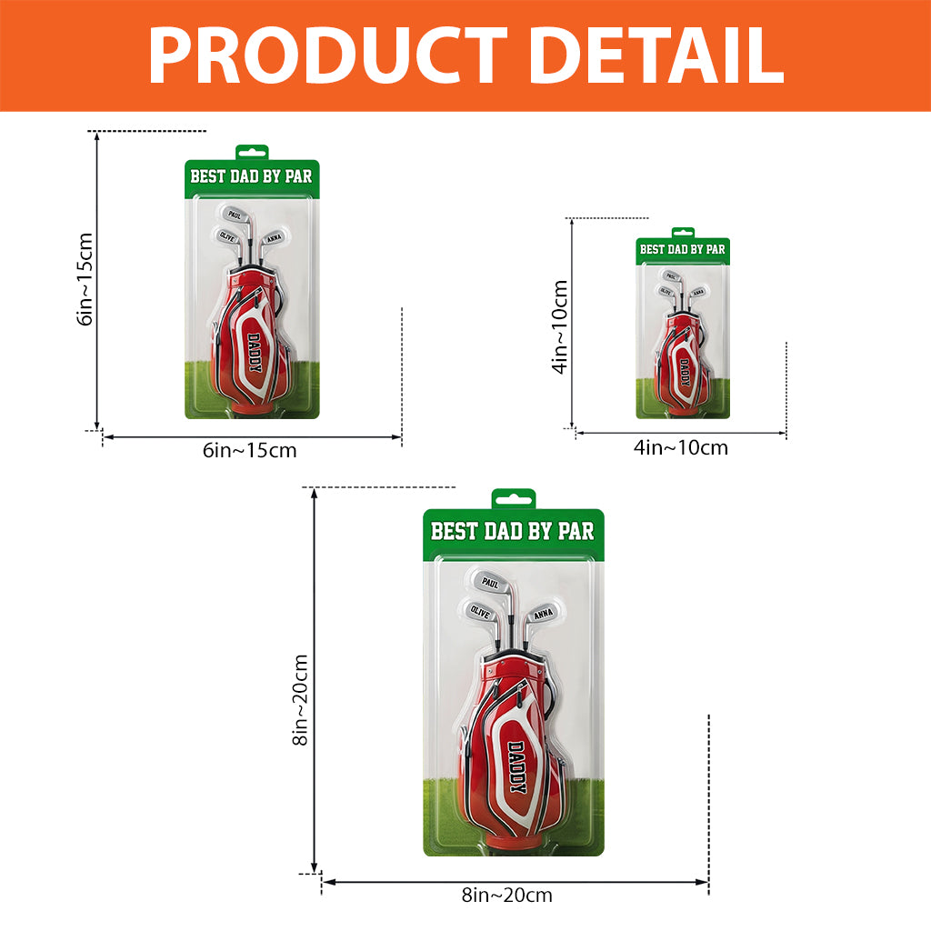 Best Dad By Par - Personalized Golf Custom Shaped Acrylic Plaque