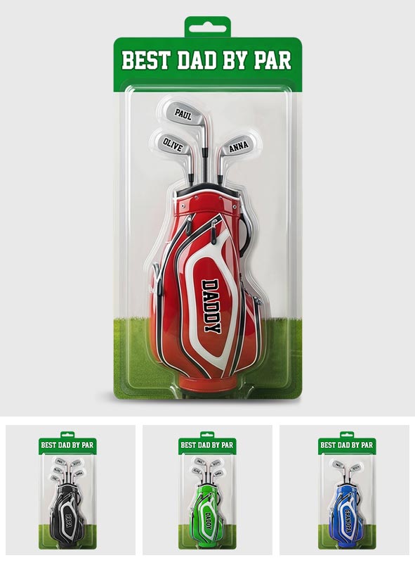 Best Dad By Par - Personalized Golf Custom Shaped Acrylic Plaque