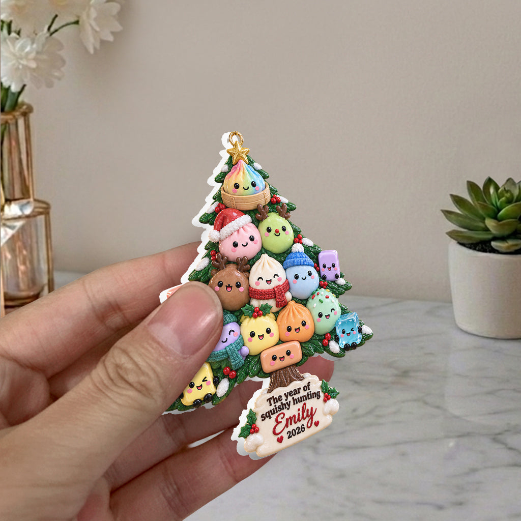 The Year of Squishy Hunting - Personalized Kid Premium 3D Ornament