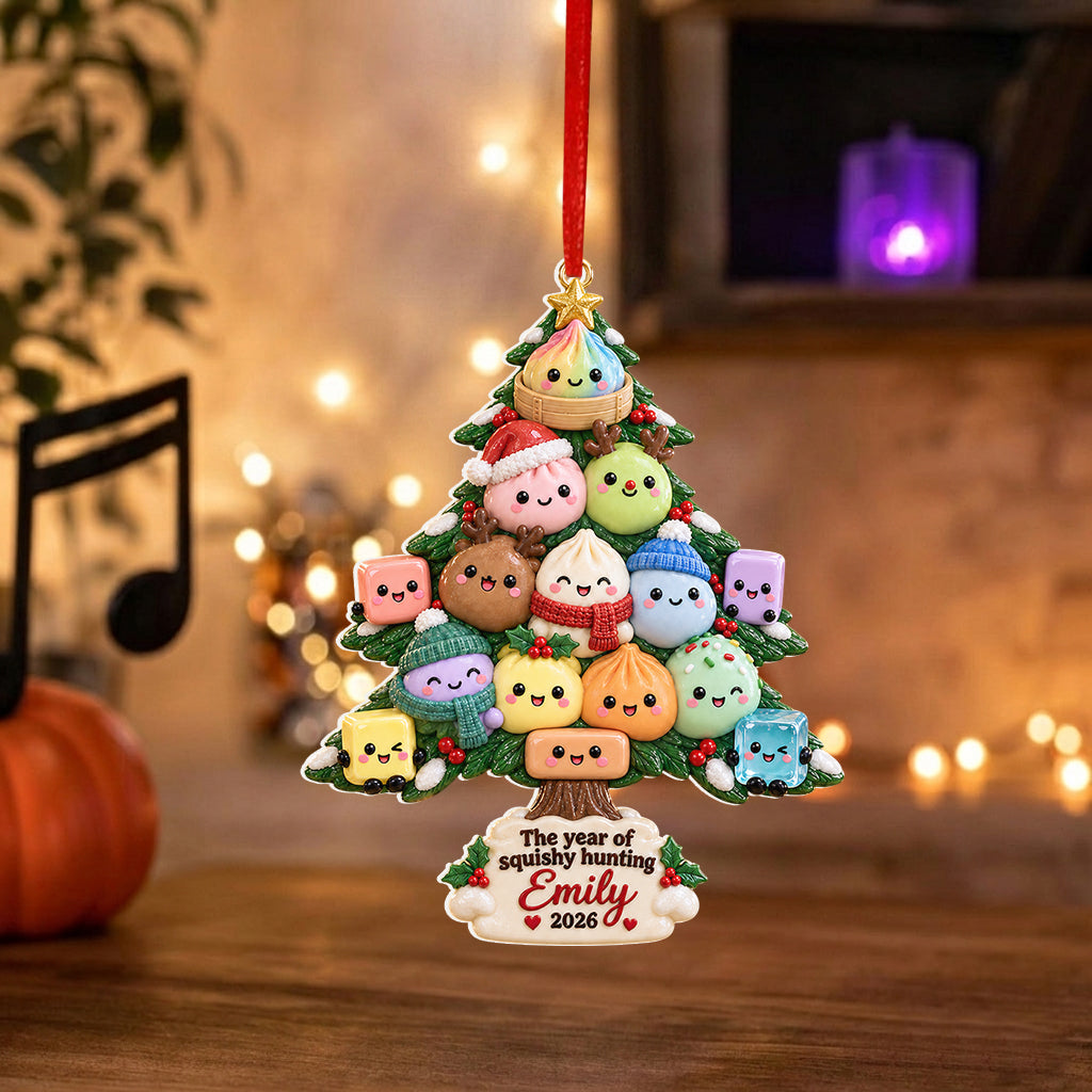 The Year of Squishy Hunting - Personalized Kid Premium 3D Ornament