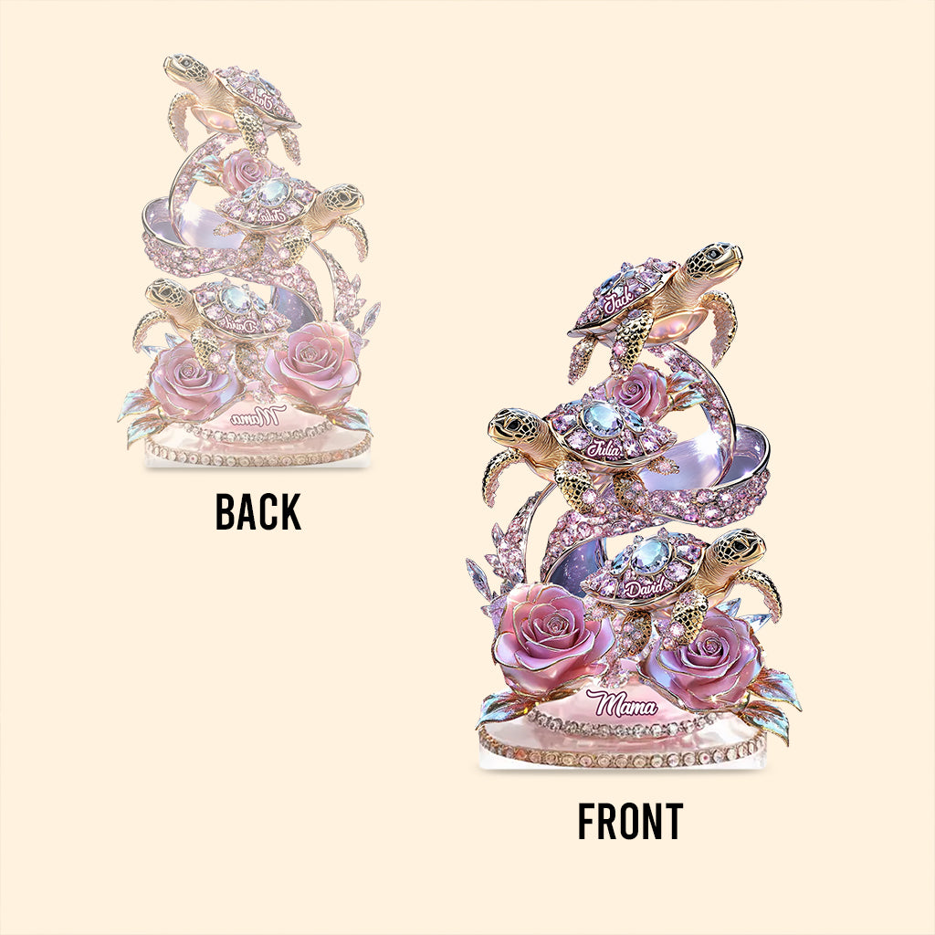 We Love You Gift For Mom, Grandma - Personalized Mother Custom Shaped Acrylic Plaque