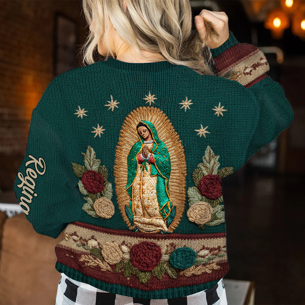 Notre-Dame de Guadalupe - Pull de Noël chrétien personnalisé