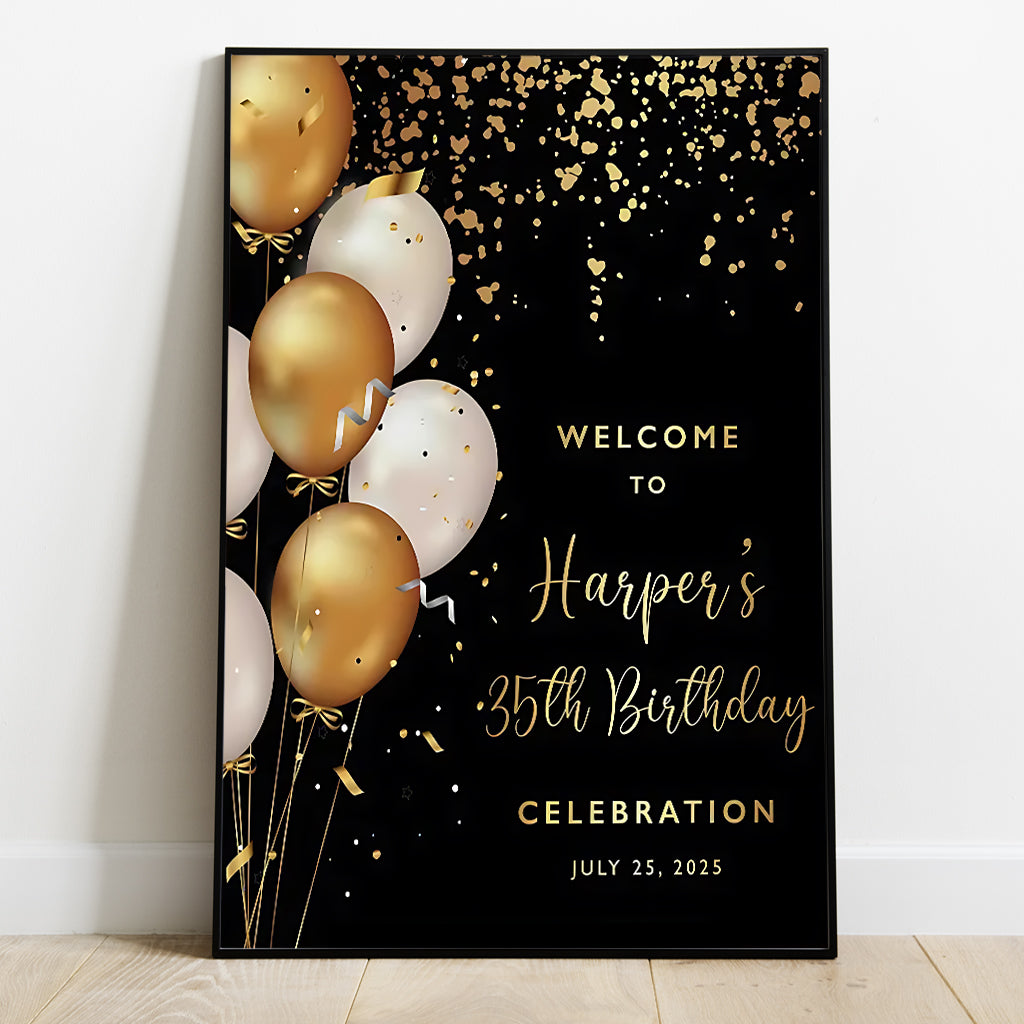 Happy Birthday - Personalized Birthday Canvas And Poster