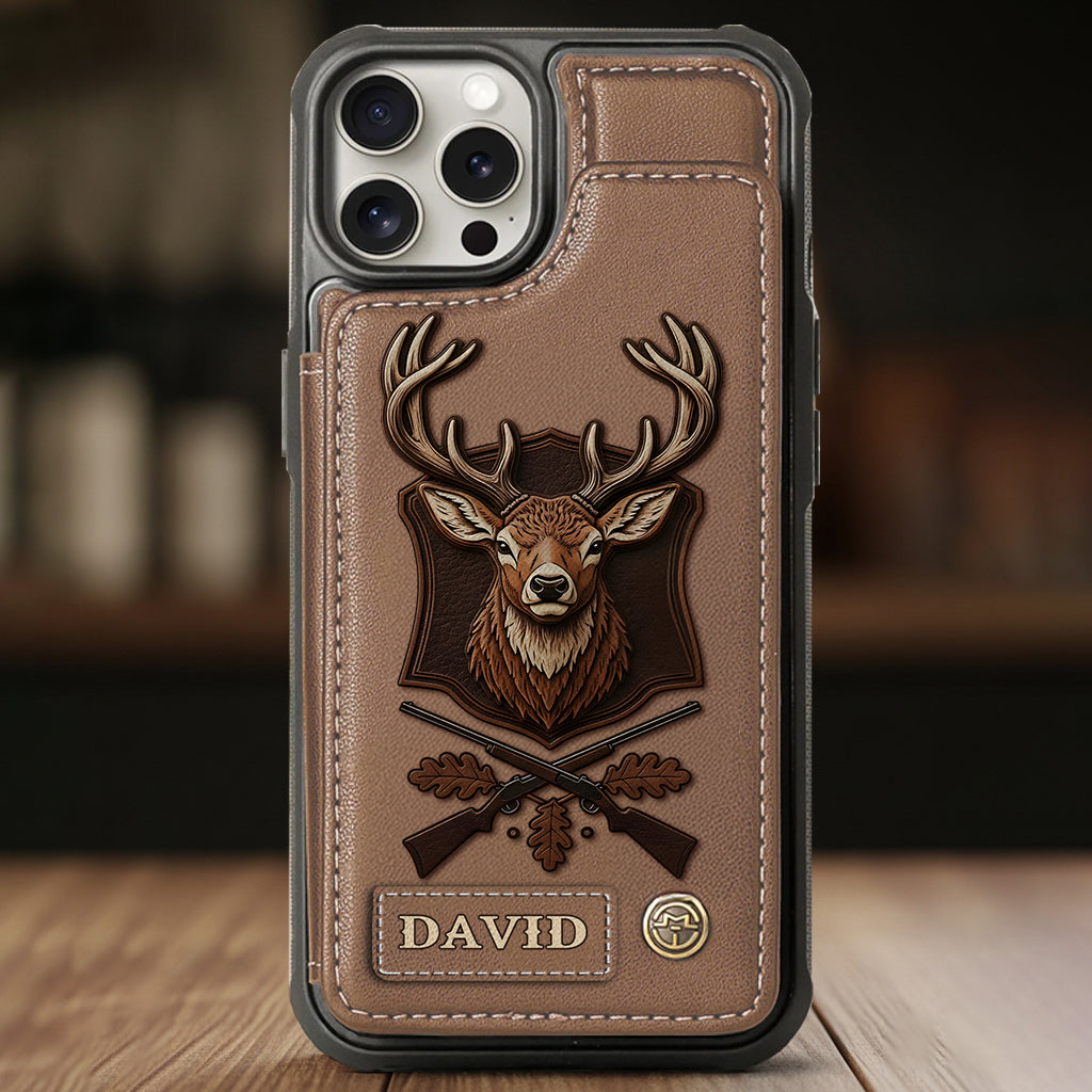 Passionné de chasse - Étui portefeuille personnalisé pour téléphone sur le thème de la chasse