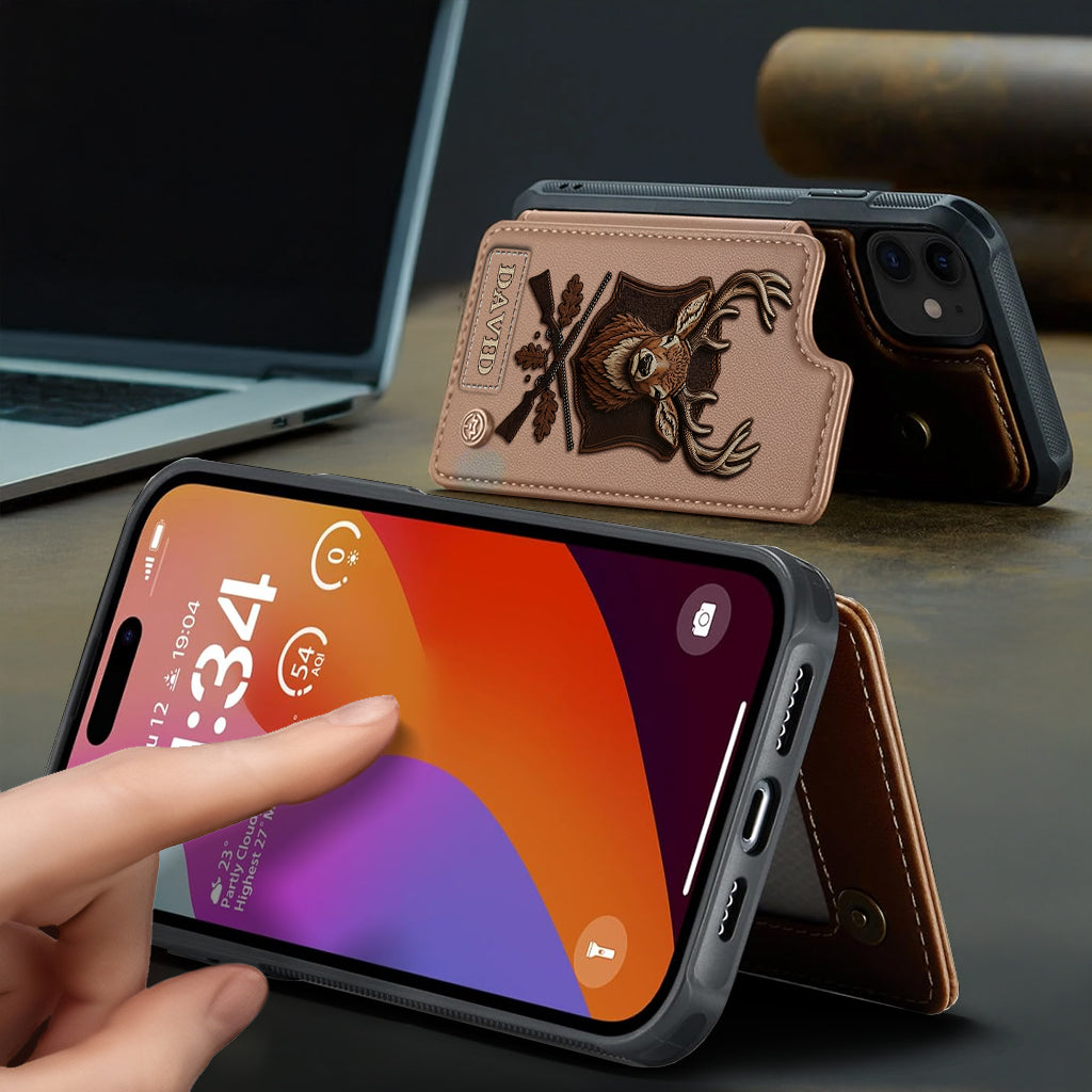 Passionné de chasse - Étui portefeuille personnalisé pour téléphone sur le thème de la chasse