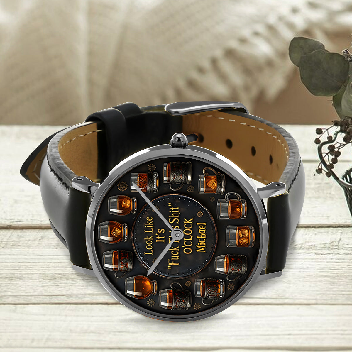 C'est l'heure du « J'en ai marre » ! - Montre à whisky personnalisée