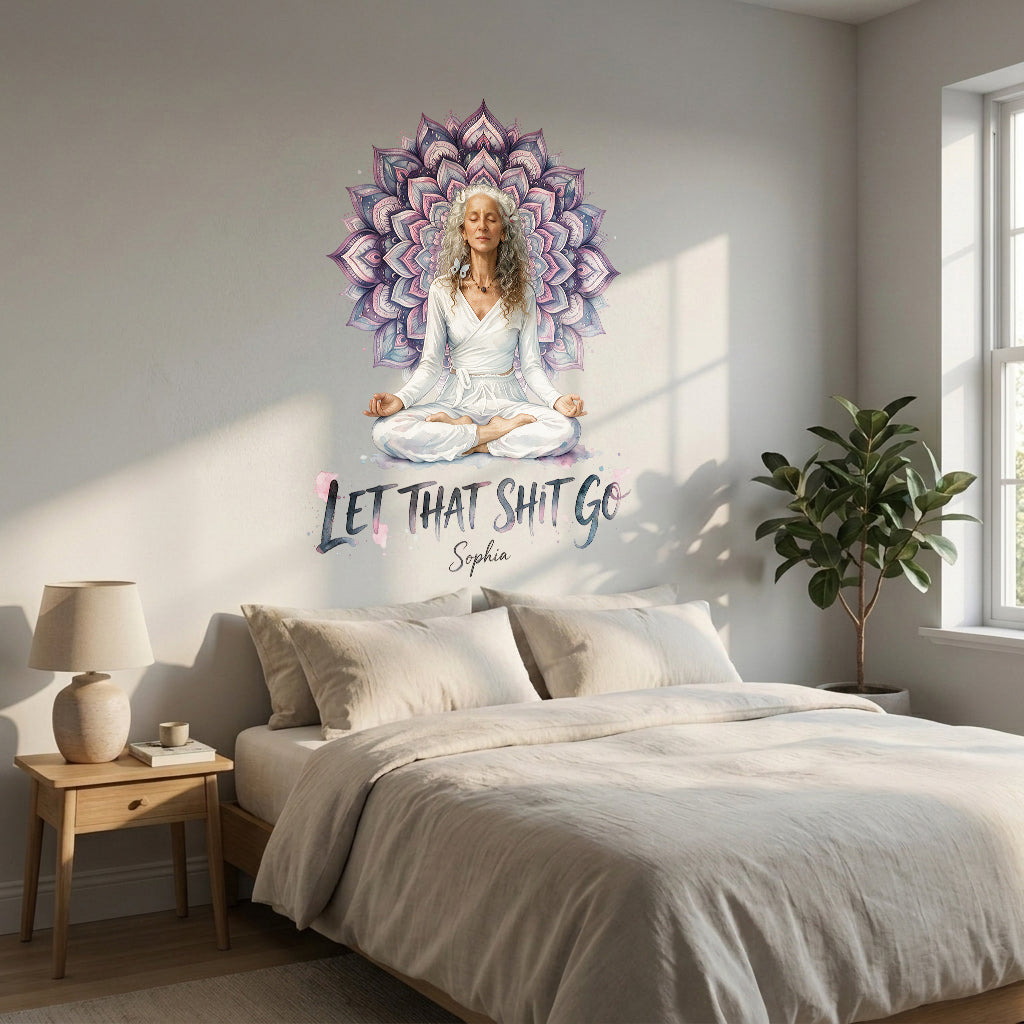 Laissez tomber - Autocollant de yoga personnalisé découpé