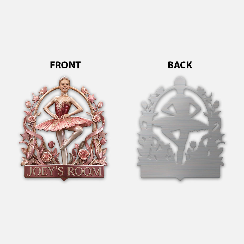 Love Ballet - Personalized Ballet 3D Printed Cut Metal Sign