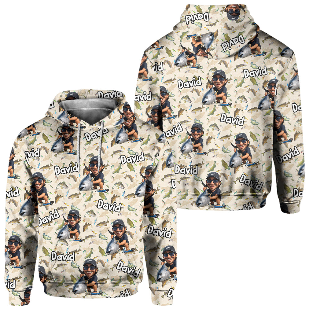 Cadeau amusant pour les passionnés de pêche : ensemble sweat à capuche et pantalon de survêtement personnalisés sur le thème de la pêche