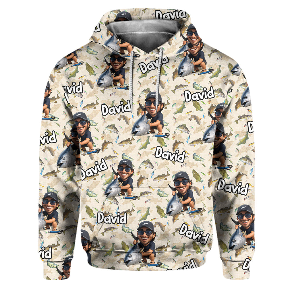 Cadeau amusant pour les passionnés de pêche : ensemble sweat à capuche et pantalon de survêtement personnalisés sur le thème de la pêche