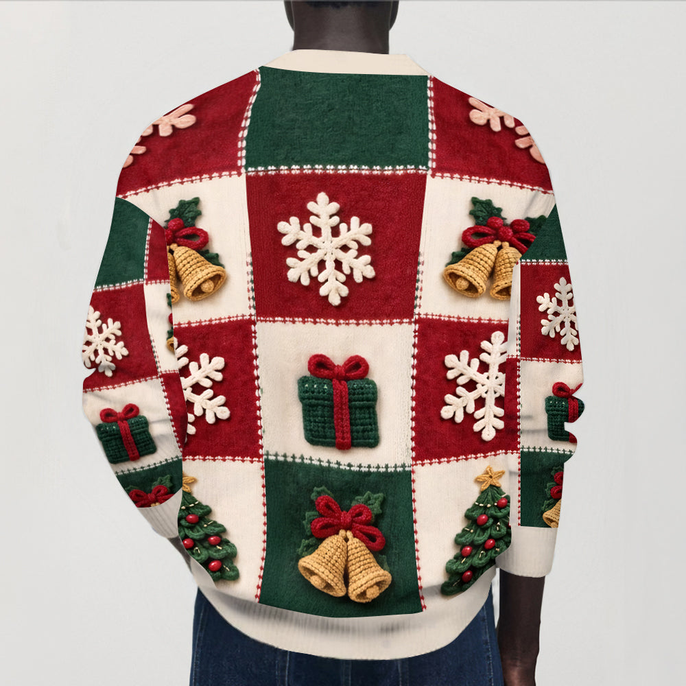 Cadeau de Noël Vache des Highlands - Pull Cardigan Personnalisé