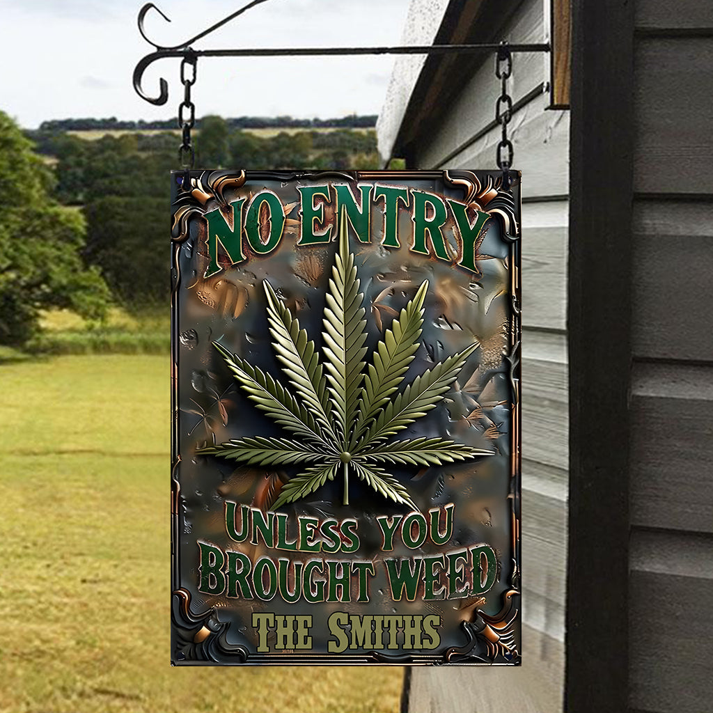 High Life - Personalized Weed Rectangle Metal Sign