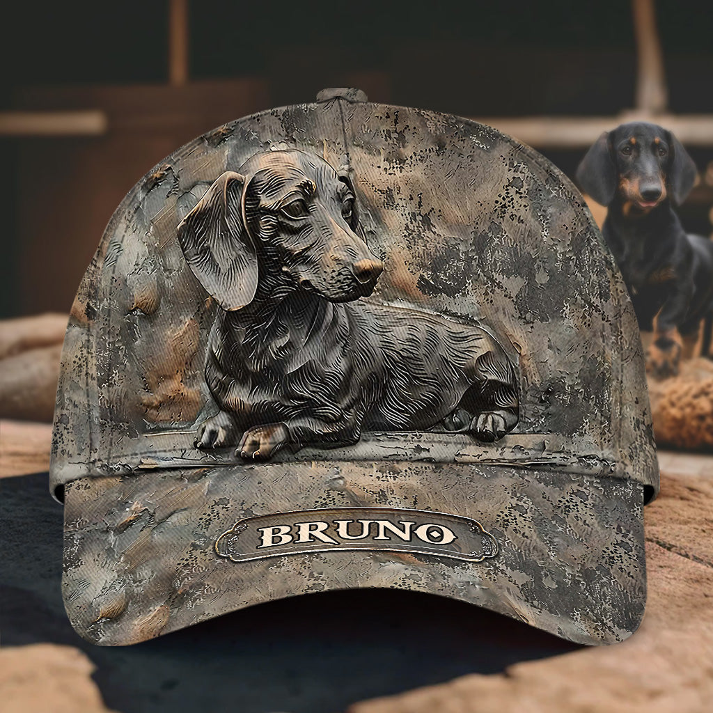 « Mon foyer, c'est là où est mon teckel » - Casquette classique personnalisée pour teckel