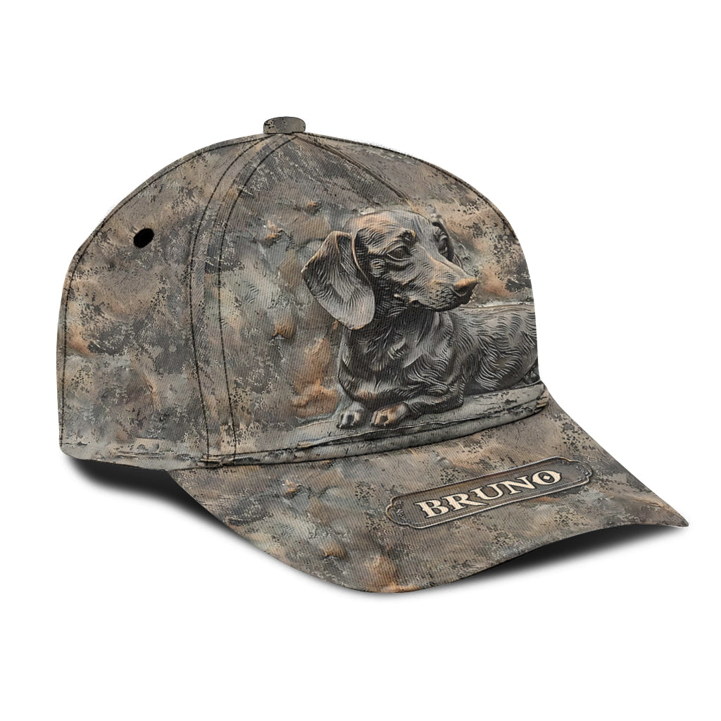 « Mon foyer, c'est là où est mon teckel » - Casquette classique personnalisée pour teckel