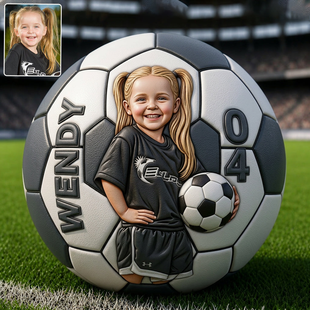 Cadeau d'anniversaire photo pour joueurs de football - Ballon multi-sport personnalisé