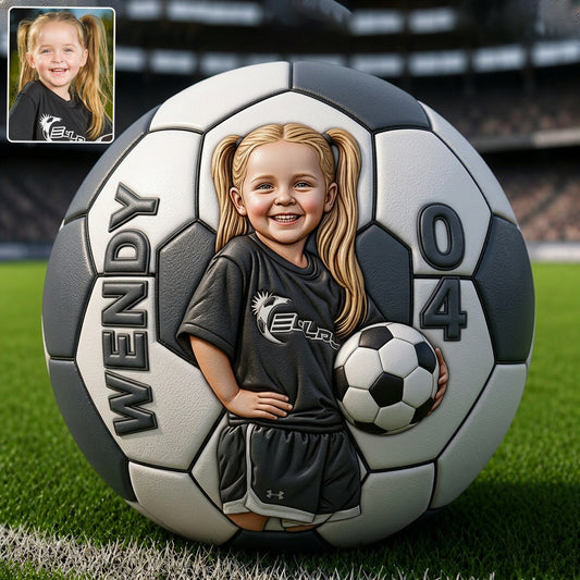 Cadeau d'anniversaire photo pour joueurs de football - Ballon multi-sport personnalisé