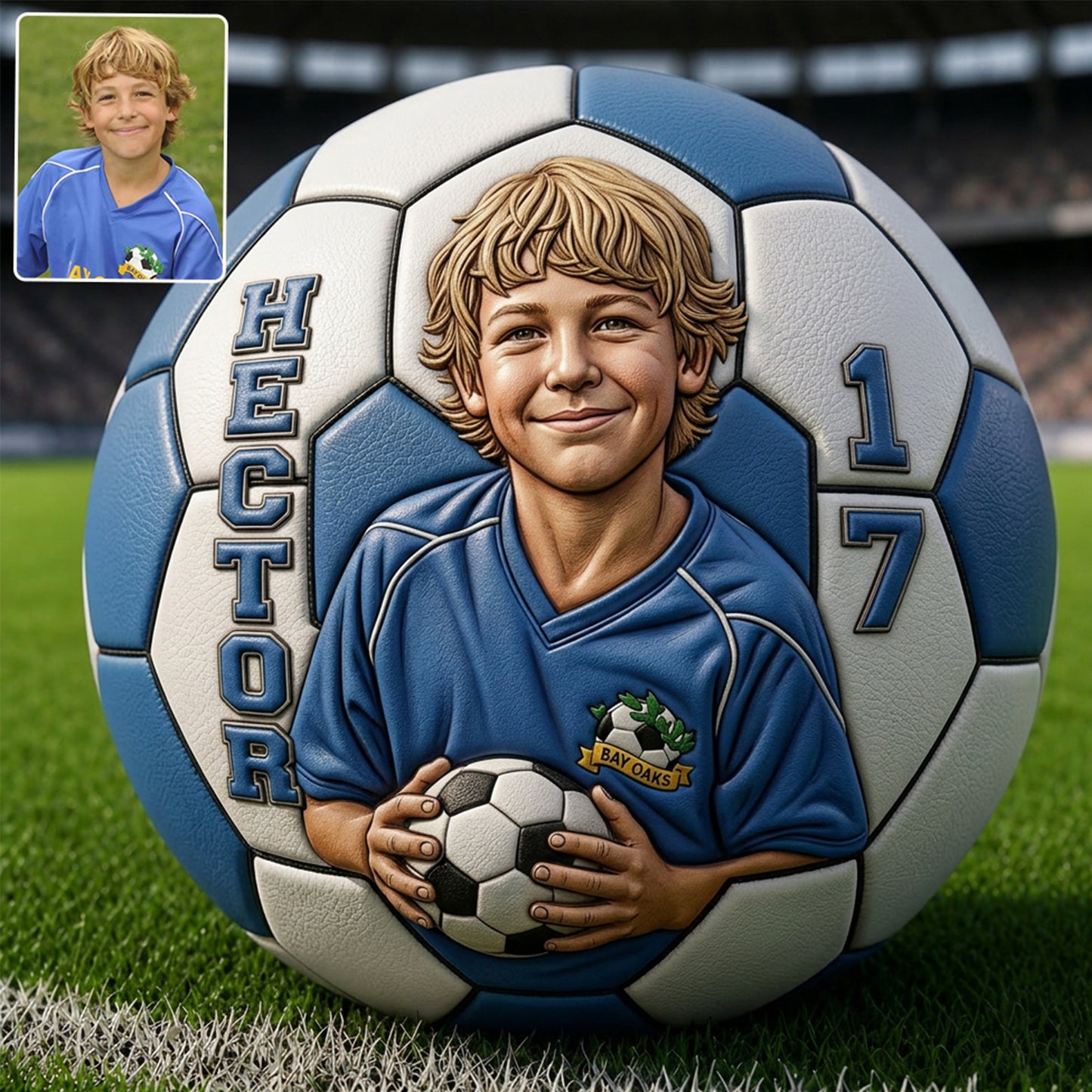 Cadeau d'anniversaire photo pour joueurs de football - Ballon multi-sport personnalisé