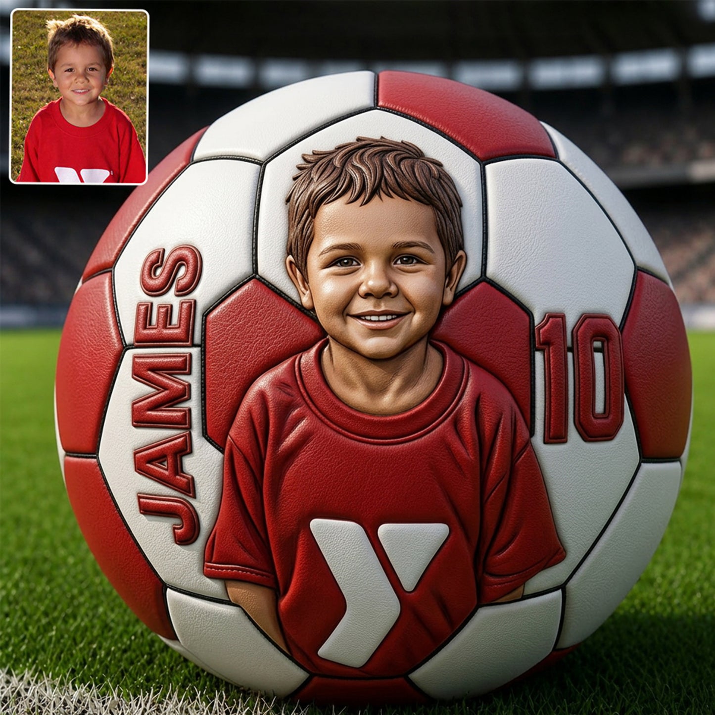 Cadeau d'anniversaire photo pour joueurs de football - Ballon multi-sport personnalisé