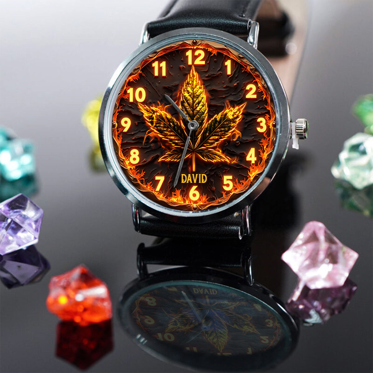 Montre à montre personnalisée Fire Weed