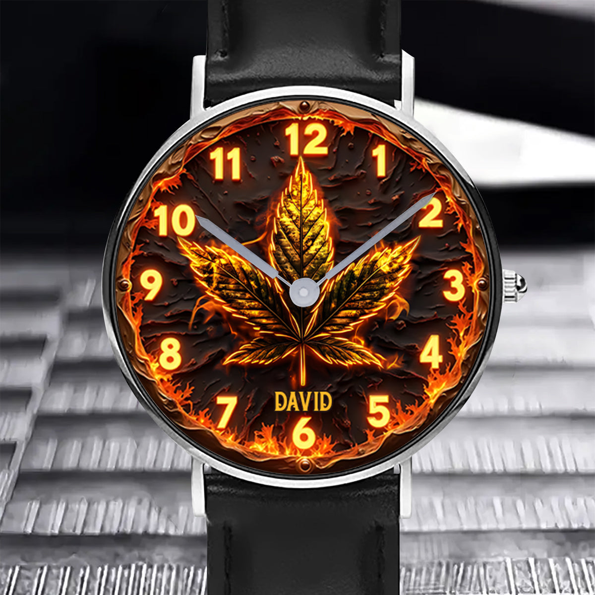 Montre à montre personnalisée Fire Weed